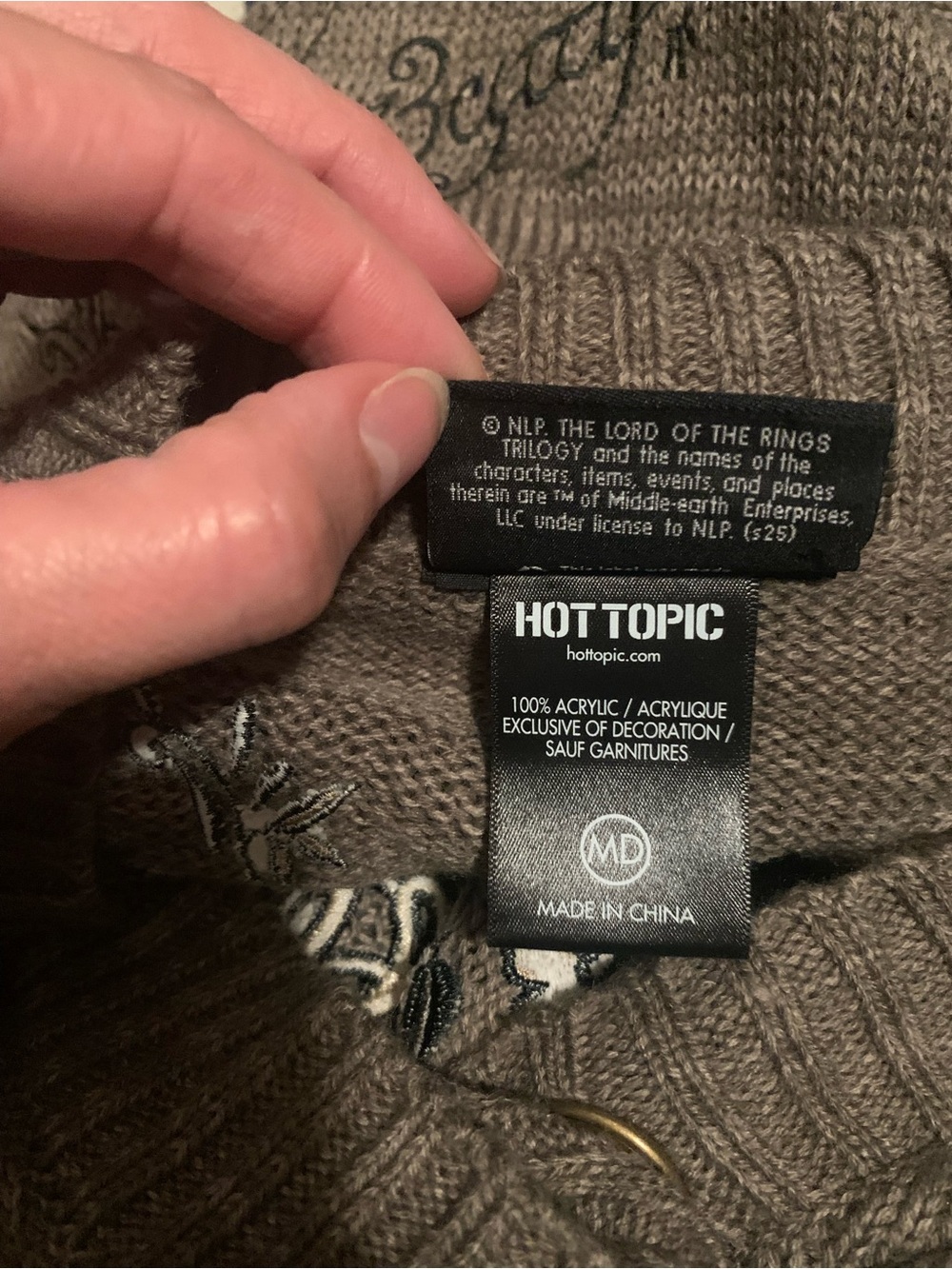 New Hot Topic Lord of The Rings Floral Icons Girl Cardigan - Picture 11 of 15